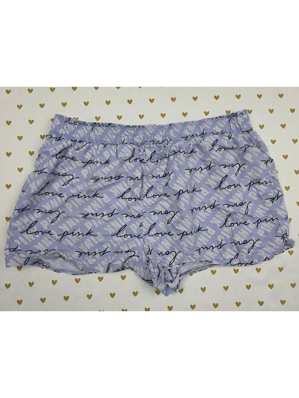 Victorias Secret PINK Logo Small  Sleep Shorts Boxers Pajama Bottoms